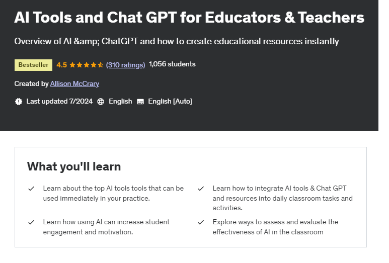 AI Tools and Chat GPT for Educators & Teachers
