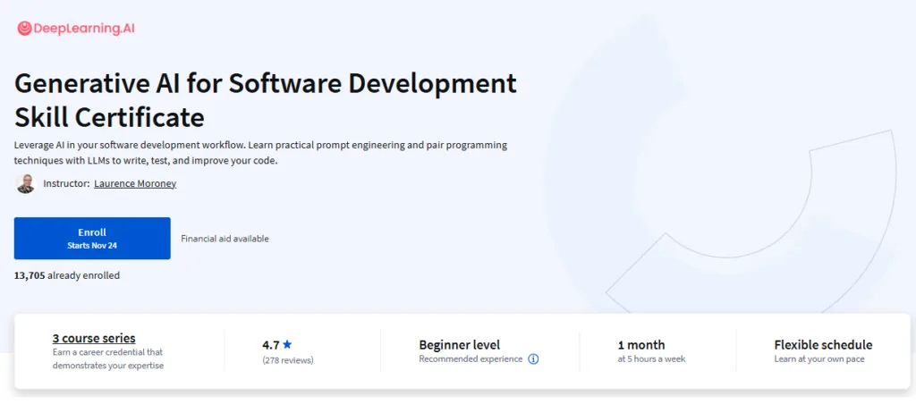 Generative AI for Software Development Skill Certificate