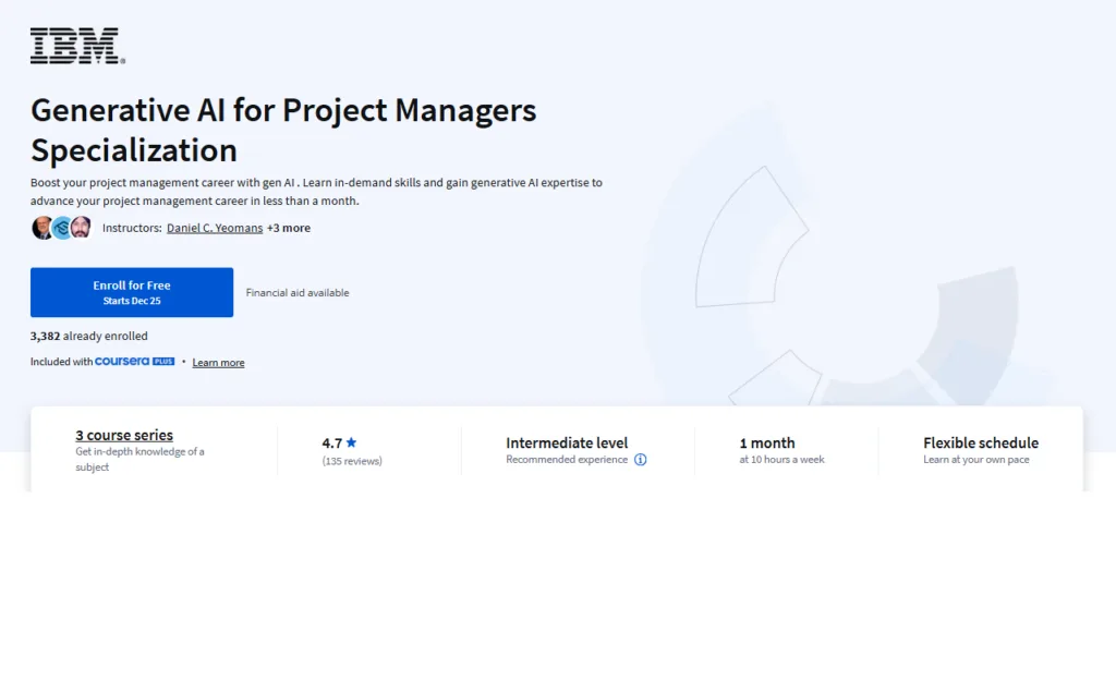 Generative AI for Project Managers Specialization