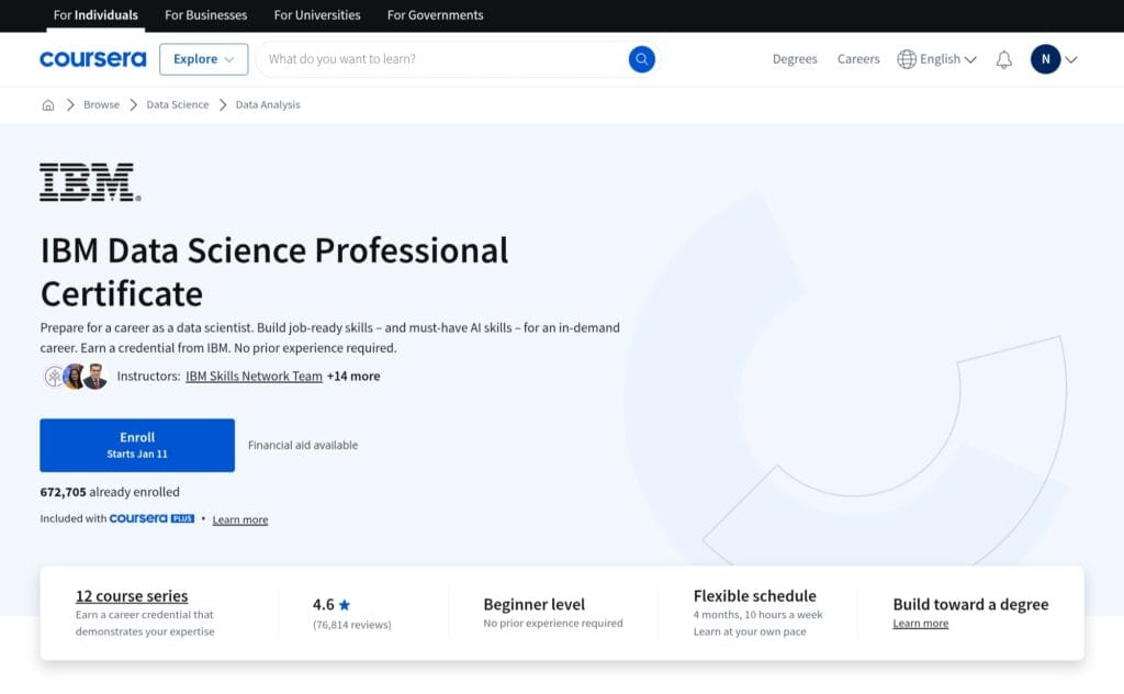 IBM Data Science Professional Certificate IBM Data Science Professional Certificate