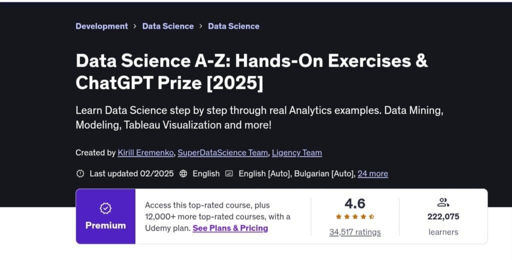 Data Science A-Z