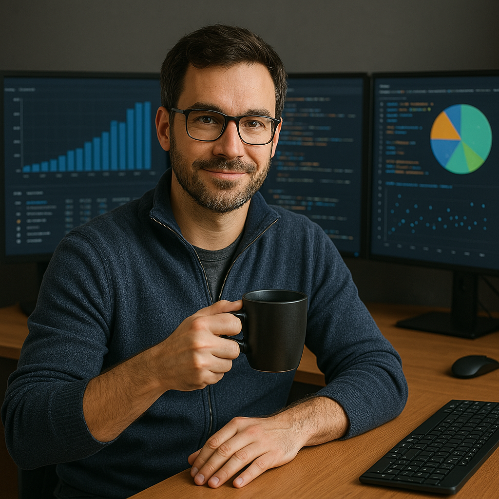 Data scientist reaches work Data scientist reaches work