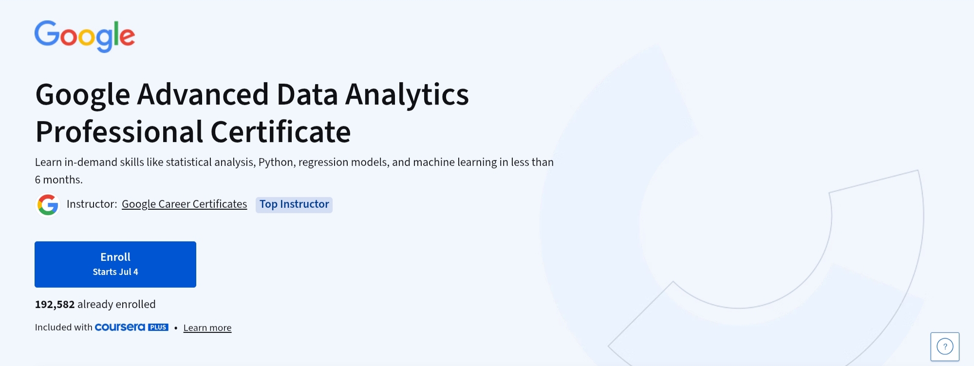 Google Advanced Data Analytics Professional Certificate