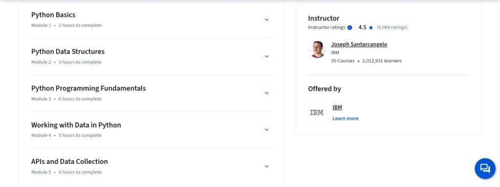 Python for Data Science, AI, and Development Modules