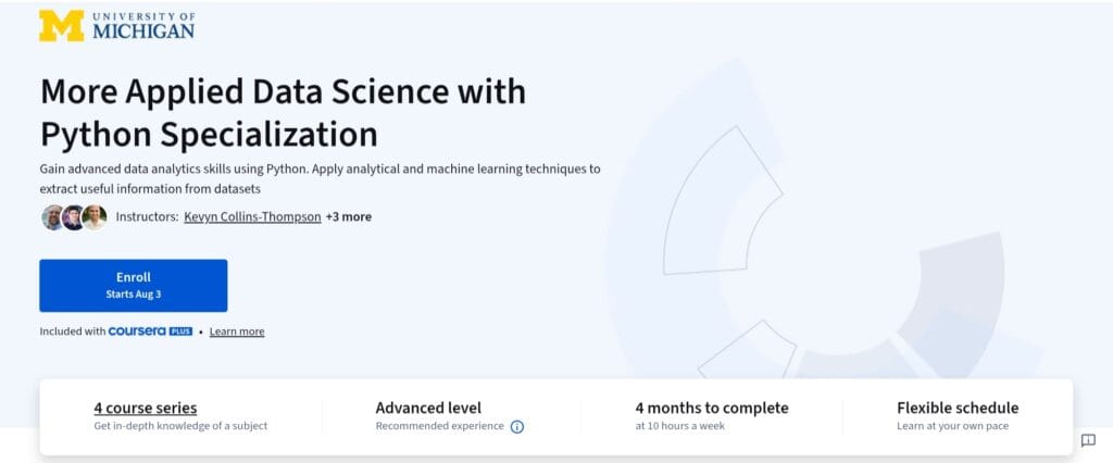 More Applied Data Science with Python Specialization More Applied Data Science with Python Specialization