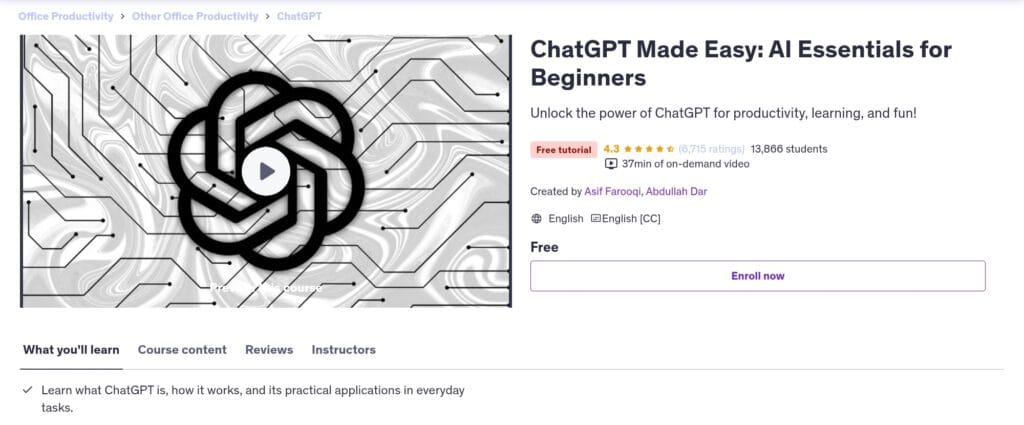 ChatGPT Made Easy: AI Essentials for Beginners