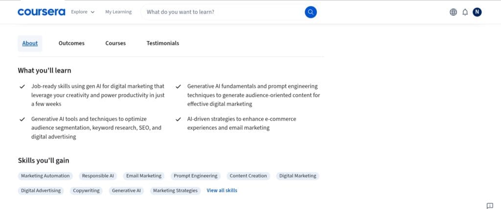 Generative AI for Digital Marketing Skills Generative AI for Digital Marketing Skills