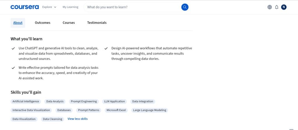 Generative AI Data Analyst Specialization Skills Generative AI Data Analyst Specialization Skills