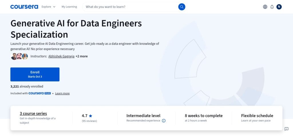 Generative AI for Data Engineers Specialization Generative AI for Data Engineers Specialization