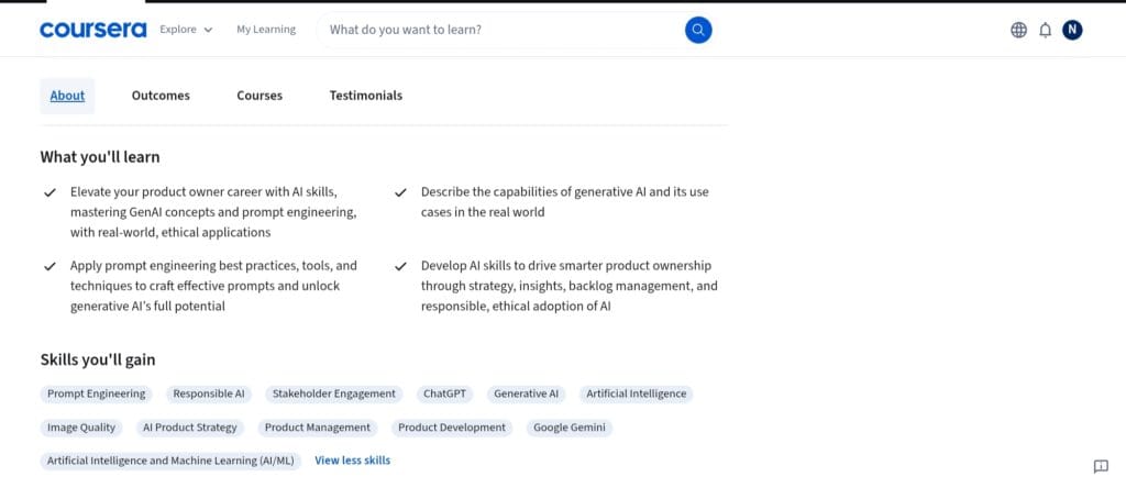 Generative AI for Product Owners Specialization Details Generative AI for Product Owners Specialization Details