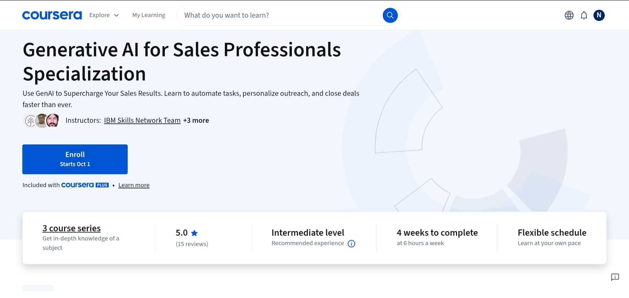 Generative AI for Sales Professionals Specialization