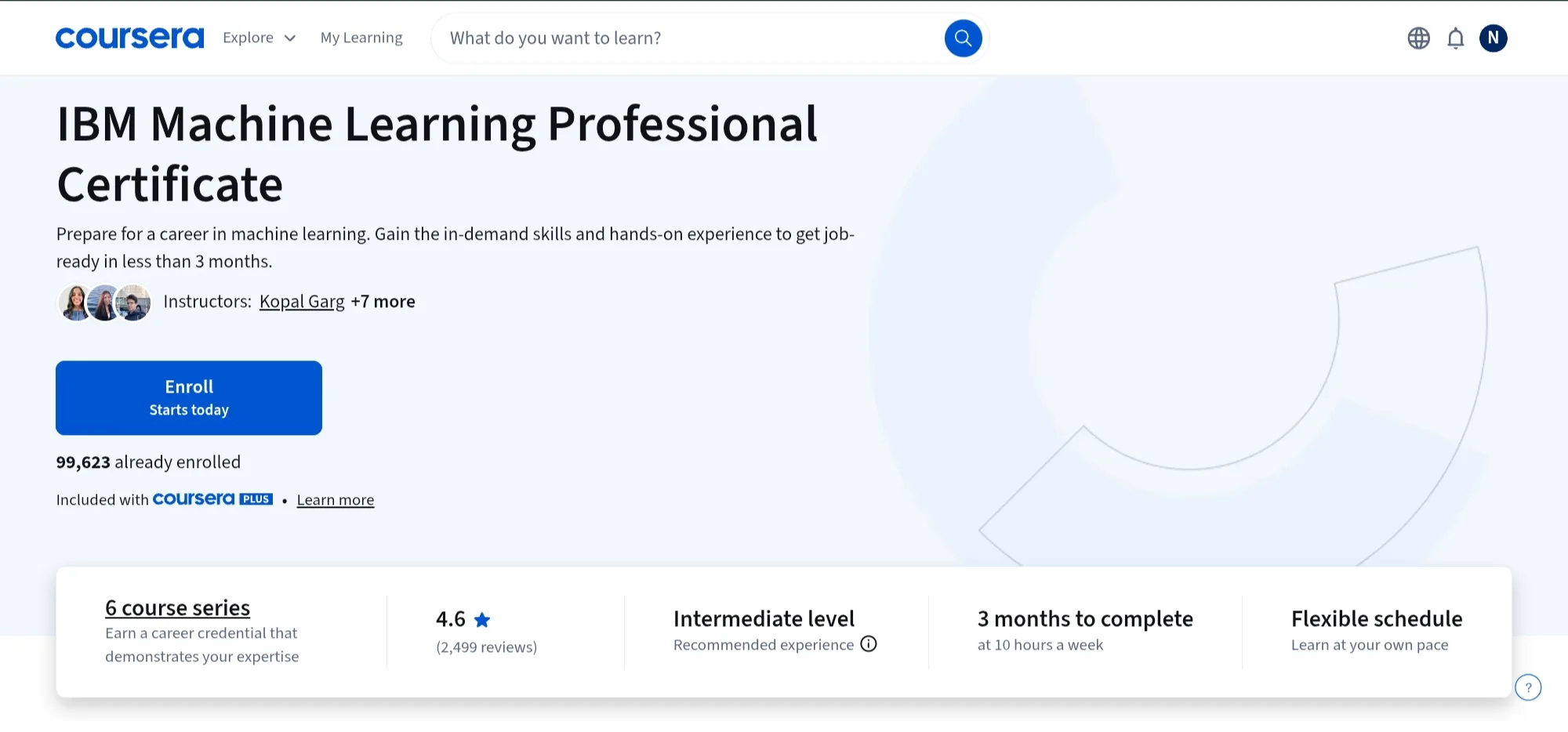 IBM Machine Learning Professional Certificate