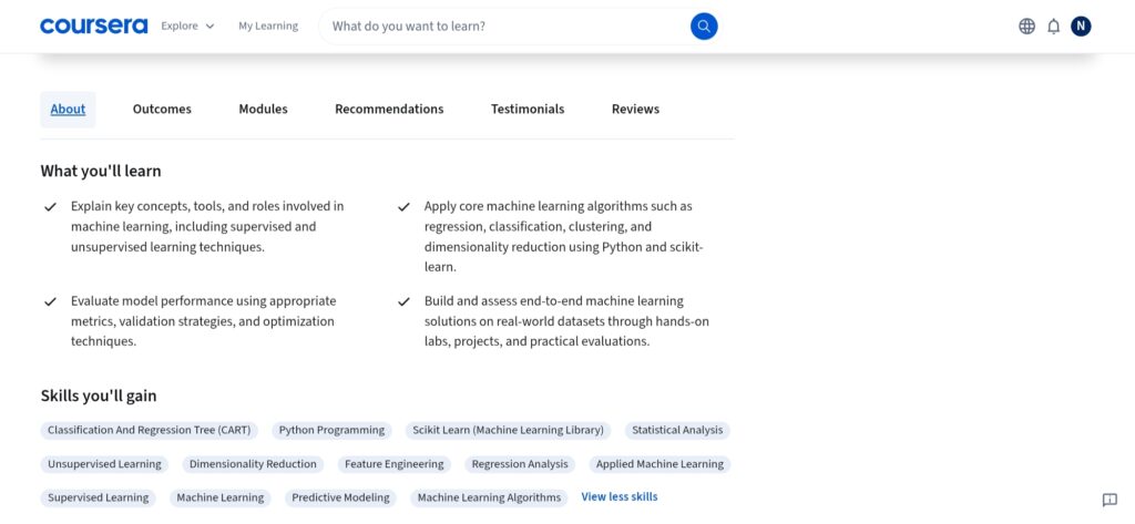 Machine Learning with Python Skills Machine Learning with Python Skills