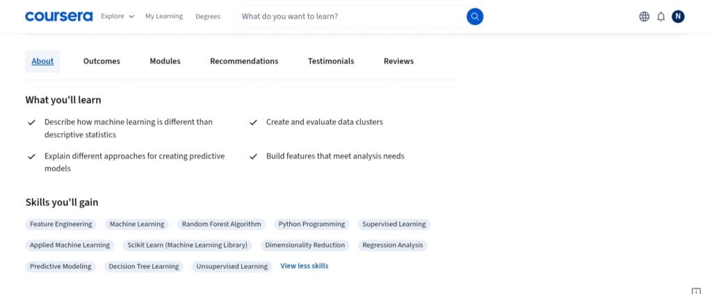 Applied Machine Learning in Python Skills Applied Machine Learning in Python Skills