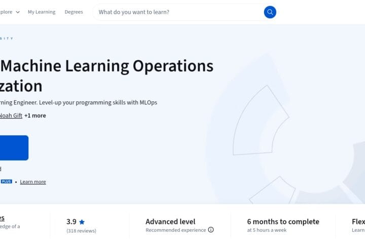 Machine Learning Operations Specialization