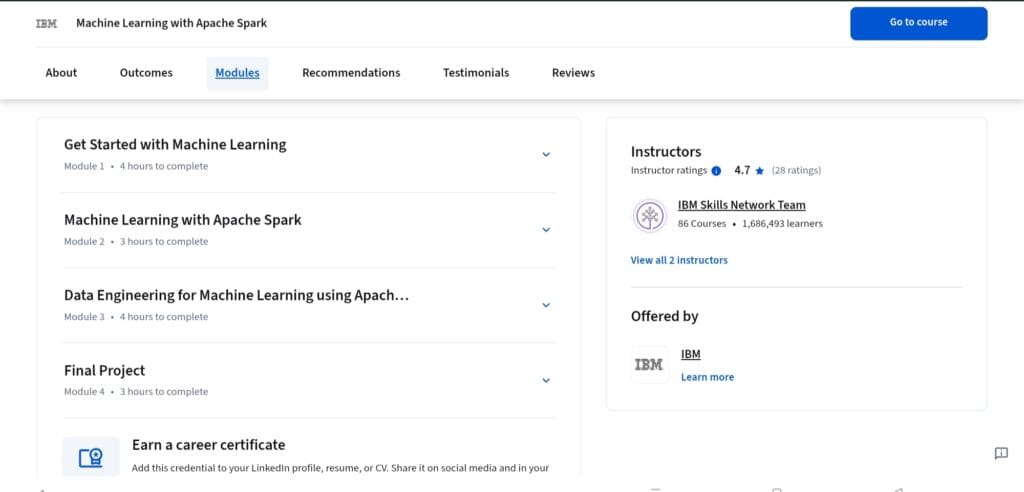 Machine Learning with Apache Spark Modules Machine Learning with Apache Spark Modules