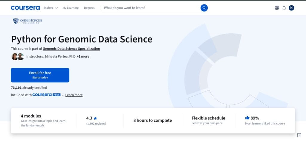 Python for Genomic Data Science – Coursera