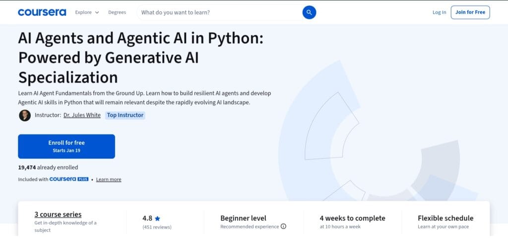 AI Agents and Agentic AI in Python: Powered by Generative AI Specialization