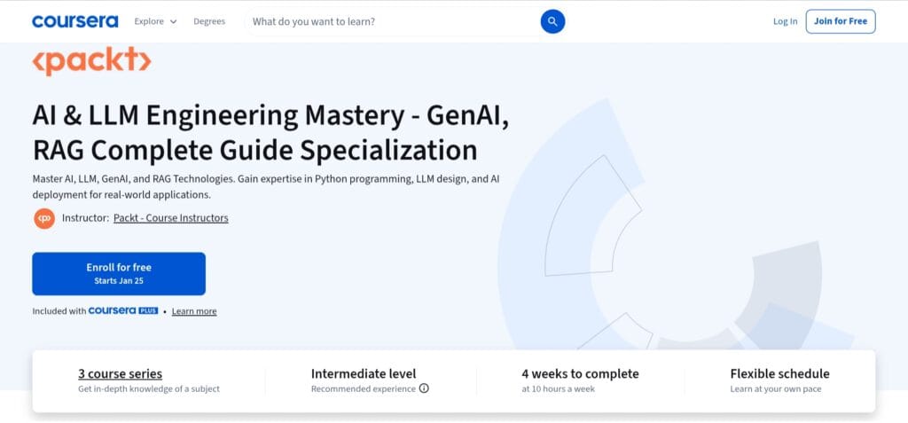 AI & LLM Engineering Mastery – GenAI, RAG Complete Guide Specialization - Coursera