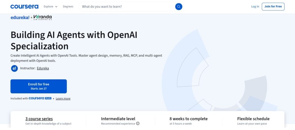 Building AI Agents with OpenAI Specialization Building AI Agents with OpenAI Specialization