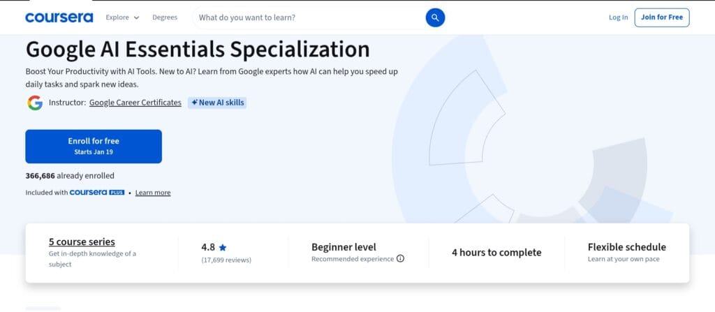 Google AI Essentials Specialization