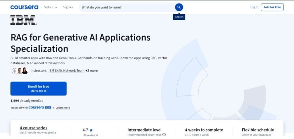 RAG for Generative AI Applications Specialization - Coursera