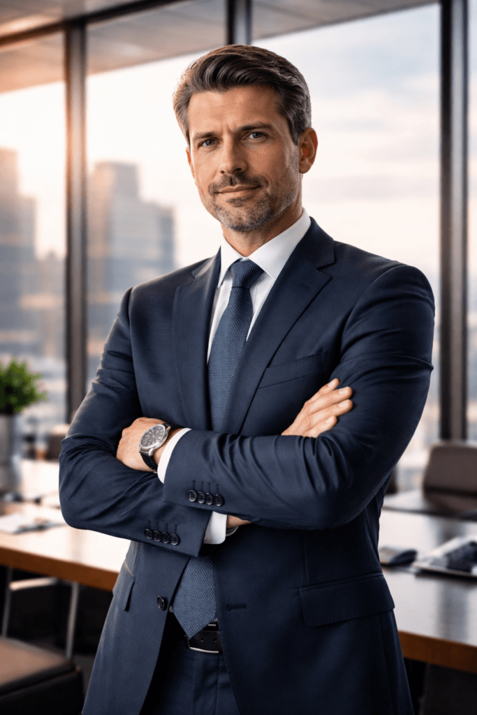 A Confident CEO in Modern Office