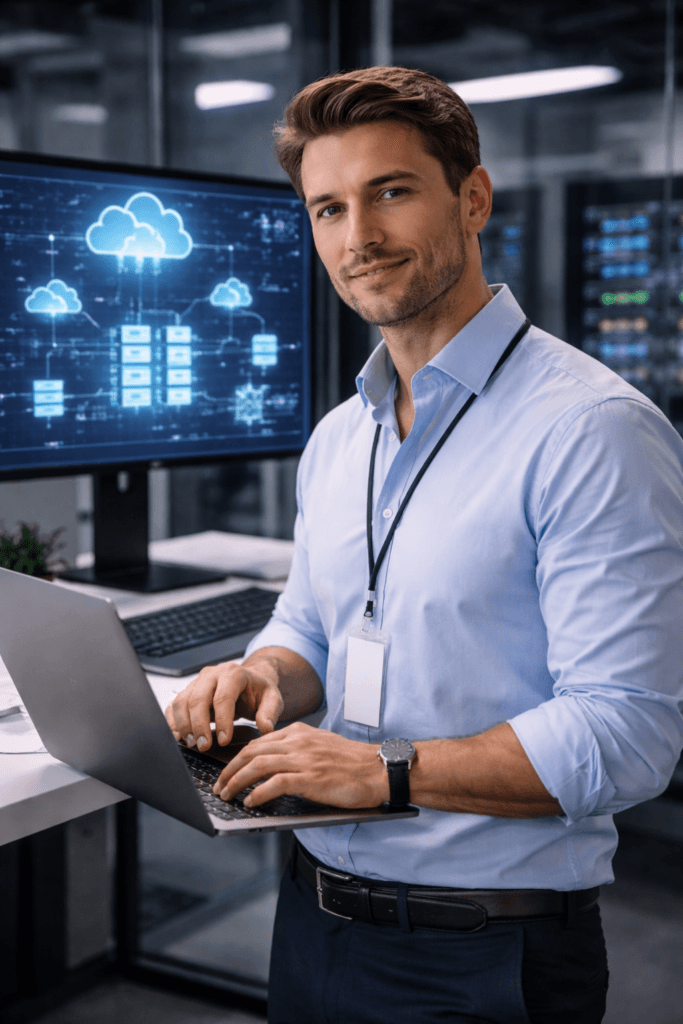 Cloud Architect in a Tech Office