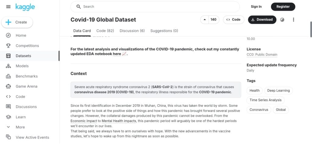 Covid-19 Global Dataset