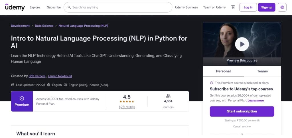Intro to Natural Language Processing in Python for AI Intro to Natural Language Processing in Python for AI