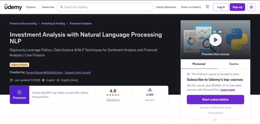 Investment Analysis with Natural Language Processing (NLP) Investment Analysis with Natural Language Processing (NLP)