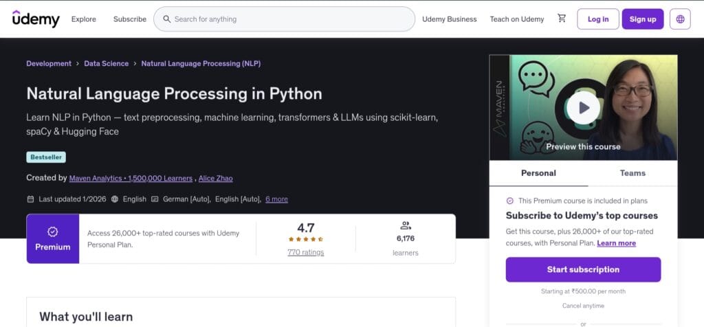 Natural Language Processing in Python Natural Language Processing in Python