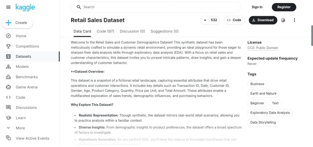 Retail Sales Dataset