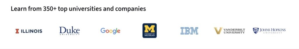 Coursera Universities